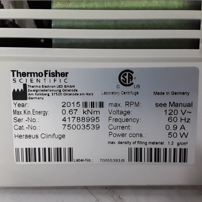 Thermo Scientific Thermo Scientific Heraeus Clinifuge Centrifuge Centrifuges reLink Medical