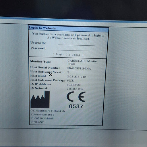GE Healthcare GE Healthcare Carescape B650 Patient Monitor Patient Monitors reLink Medical