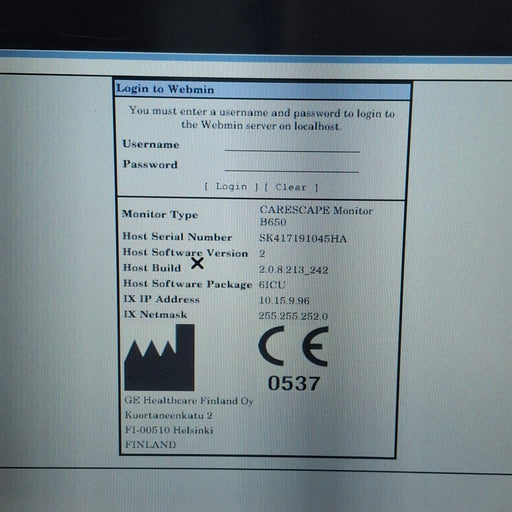GE Healthcare GE Healthcare Carescape B650 Critical Care Patient Monitor Patient Monitors reLink Medical