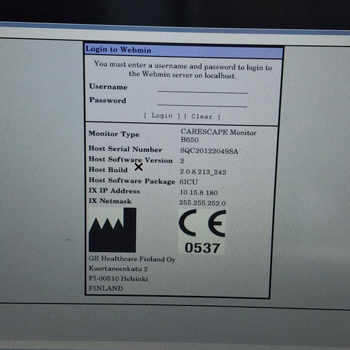GE Healthcare GE Healthcare Carescape B650 Critical Care Patient Monitor Patient Monitors reLink Medical
