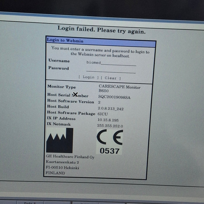 GE Healthcare GE Healthcare Carescape B650 Critical Care Patient Monitor Patient Monitors reLink Medical