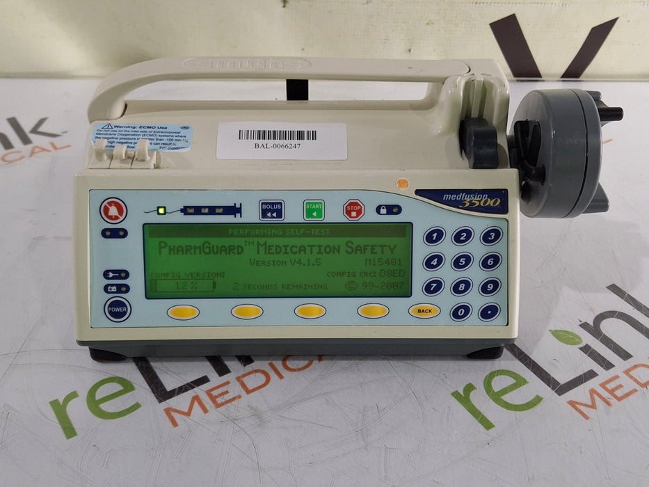 Smiths Medical Smiths Medical Medfusion 3500 Syringe Infusion Pump Infusion Pump reLink Medical