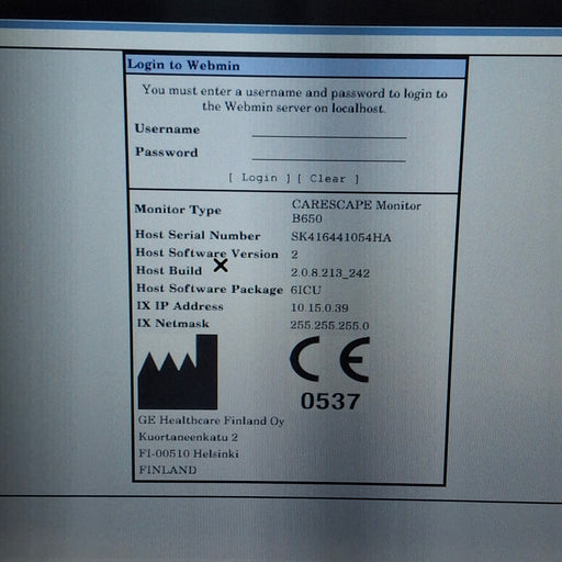 GE Healthcare GE Healthcare Carescape B650 Critical Care Patient Monitor Patient Monitors reLink Medical