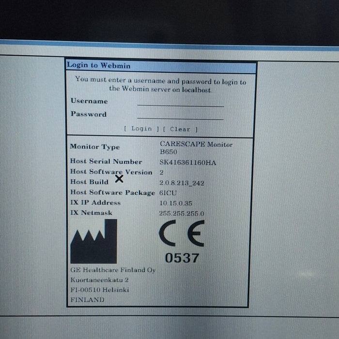 GE Healthcare GE Healthcare Carescape B650 Critical Care Patient Monitor Patient Monitors reLink Medical