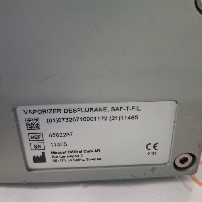 Maquet SAF-T-FIL Desflurane Vaporizer