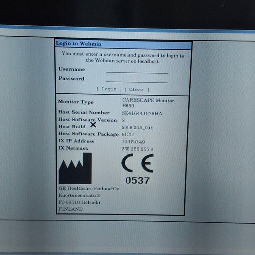 GE Healthcare GE Healthcare Carescape B650 Critical Care Patient Monitor Patient Monitors reLink Medical