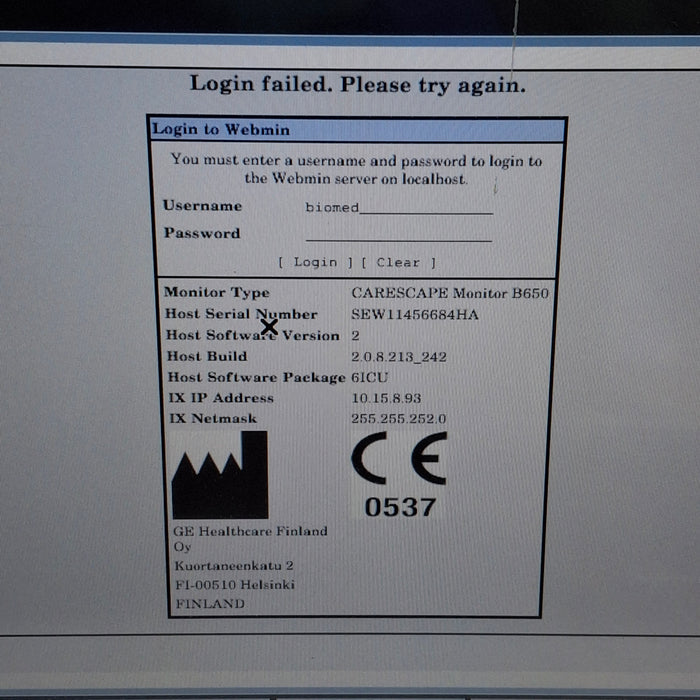 GE Healthcare GE Healthcare Carescape B650 Critical Care Patient Monitor Patient Monitors reLink Medical