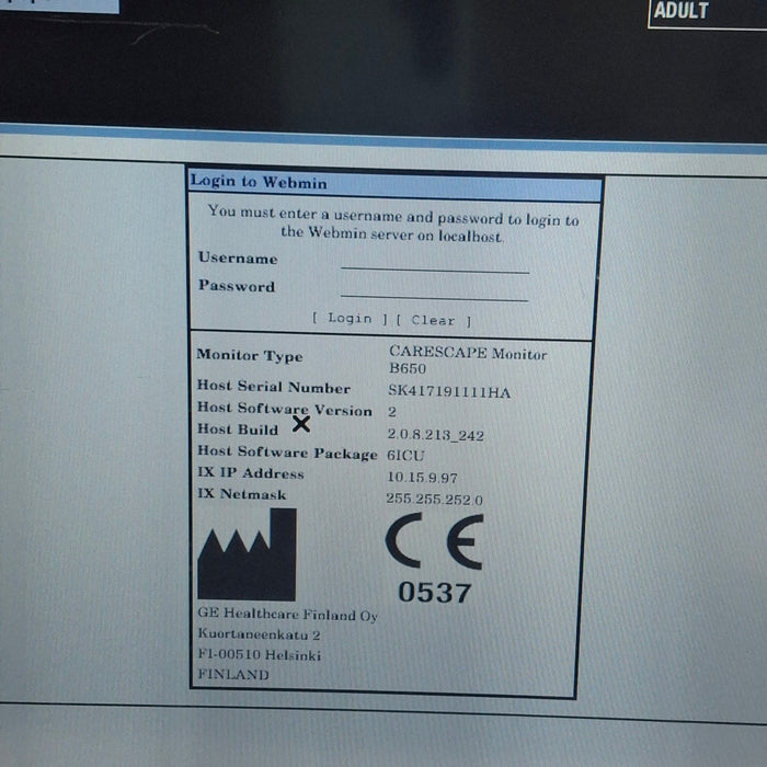 GE Healthcare GE Healthcare Carescape B650 Critical Care Patient Monitor Patient Monitors reLink Medical