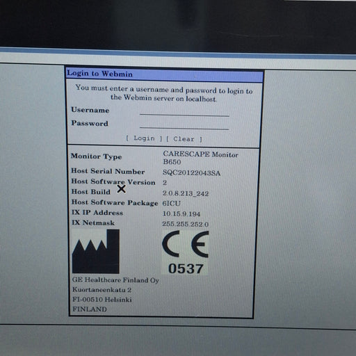 GE Healthcare GE Healthcare Carescape B650 Critical Care Patient Monitor Patient Monitors reLink Medical