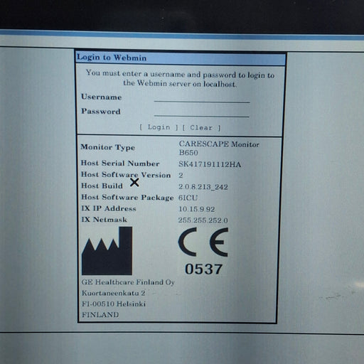 GE Healthcare GE Healthcare Carescape B650 Critical Care Patient Monitor Patient Monitors reLink Medical