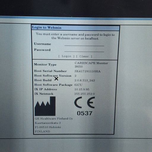 GE Healthcare GE Healthcare Carescape B650 Critical Care Patient Monitor Patient Monitors reLink Medical