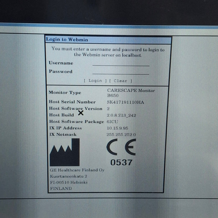 GE Healthcare GE Healthcare Carescape B650 Critical Care Patient Monitor Patient Monitors reLink Medical