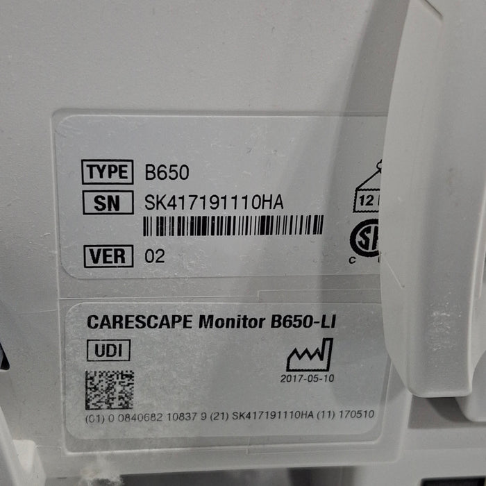 GE Healthcare GE Healthcare Carescape B650 Critical Care Patient Monitor Patient Monitors reLink Medical