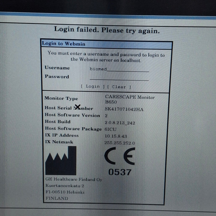 GE Healthcare GE Healthcare Carescape B650 Critical Care Patient Monitor Patient Monitors reLink Medical