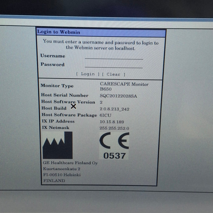 GE Healthcare GE Healthcare Carescape B650 Critical Care Patient Monitor Patient Monitors reLink Medical