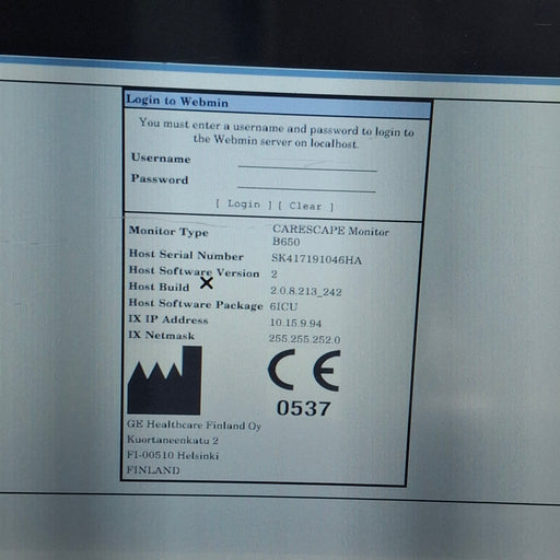 GE Healthcare GE Healthcare Carescape B650 Critical Care Patient Monitor Patient Monitors reLink Medical