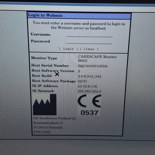 GE Healthcare GE Healthcare Carescape B650 Critical Care Patient Monitor Patient Monitors reLink Medical