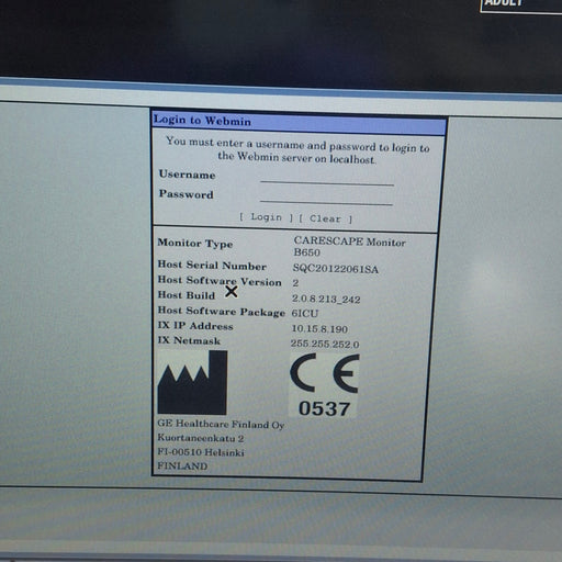 GE Healthcare GE Healthcare Carescape B650 Critical Care Patient Monitor Patient Monitors reLink Medical