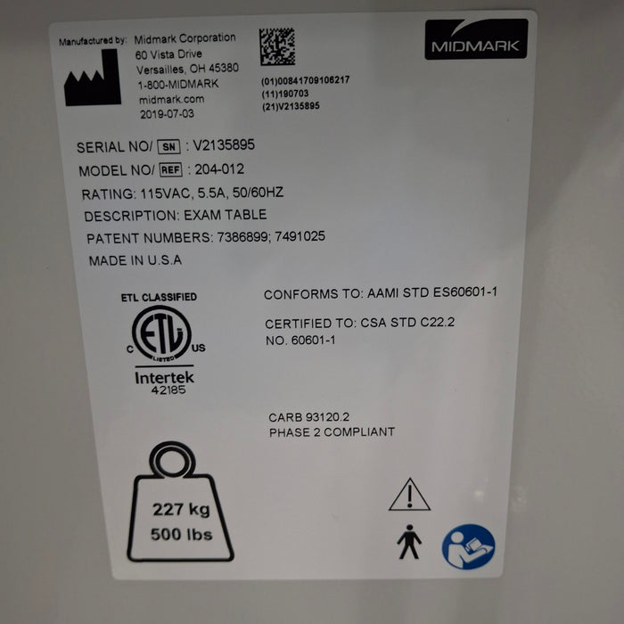 Midmark Midmark 204 Exam Table Exam Chairs / Tables reLink Medical