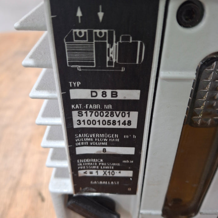 Leybold Leybold D8B Trivac Rotary Vane Dual Stage Vacuum Pump Industrial Equipment reLink Medical