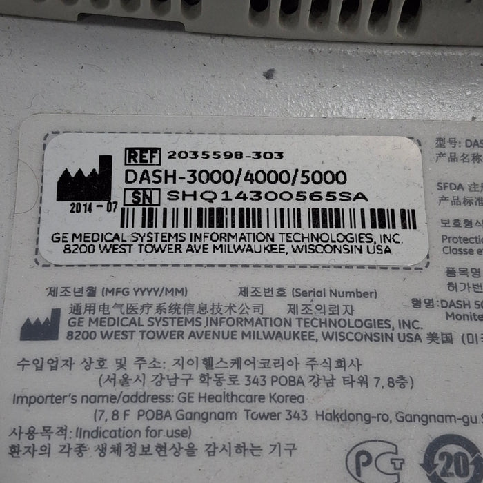 GE Healthcare GE Healthcare Dash 5000 - GE/Nellcor SpO2 Patient Monitor Patient Monitors reLink Medical