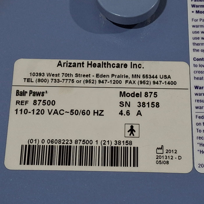 3M 3M Bair Paws 875 Patient Warmer Temperature Control Units reLink Medical