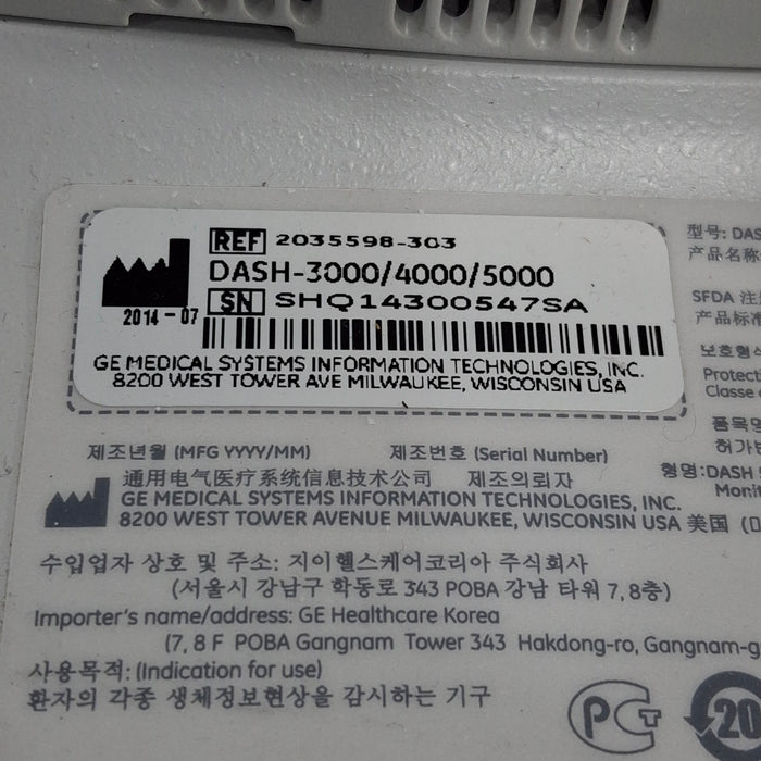 GE Healthcare GE Healthcare Dash 5000 - GE/Nellcor SpO2 Patient Monitor Patient Monitors reLink Medical