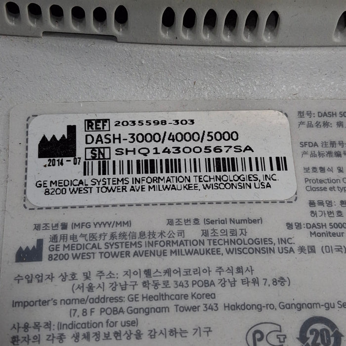 GE Healthcare GE Healthcare Dash 5000 - GE/Nellcor SpO2 Patient Monitor Patient Monitors reLink Medical
