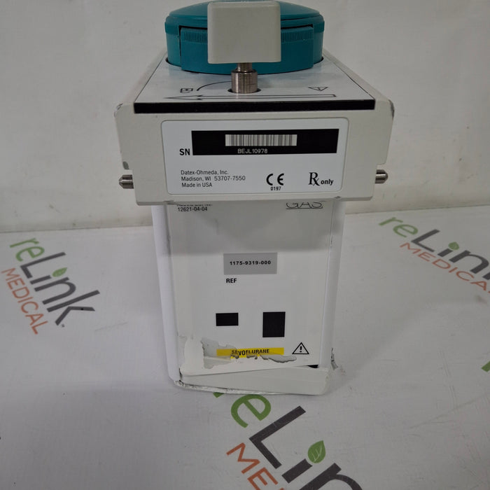Datex-Ohmeda Datex-Ohmeda Tec 7 Sevoflurane Vaporizer Anesthesia reLink Medical