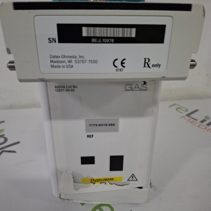 Datex-Ohmeda Datex-Ohmeda Tec 7 Sevoflurane Vaporizer Anesthesia reLink Medical