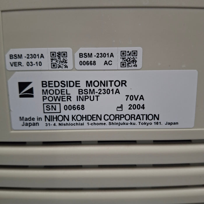 Nihon Kohden BSM-2301A Bedside Monitor