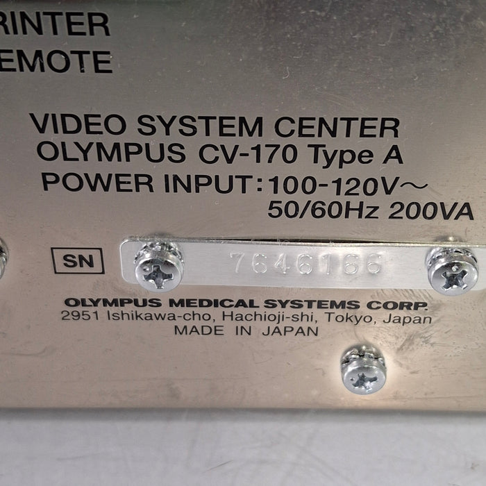 Olympus CV-170 Endoscopy Video Processor and LED Light Source