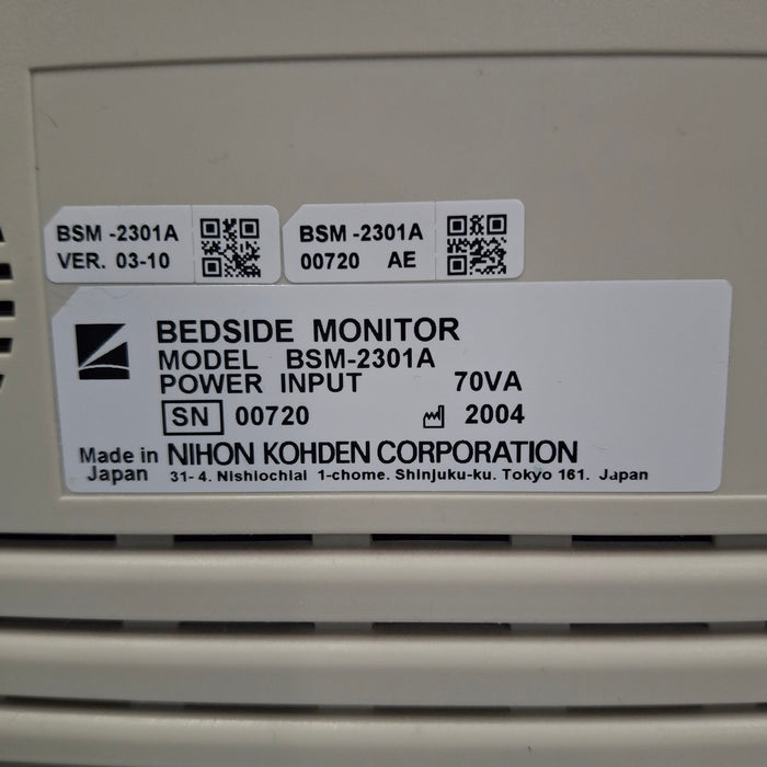 Nihon Kohden BSM-2301A Bedside Monitor