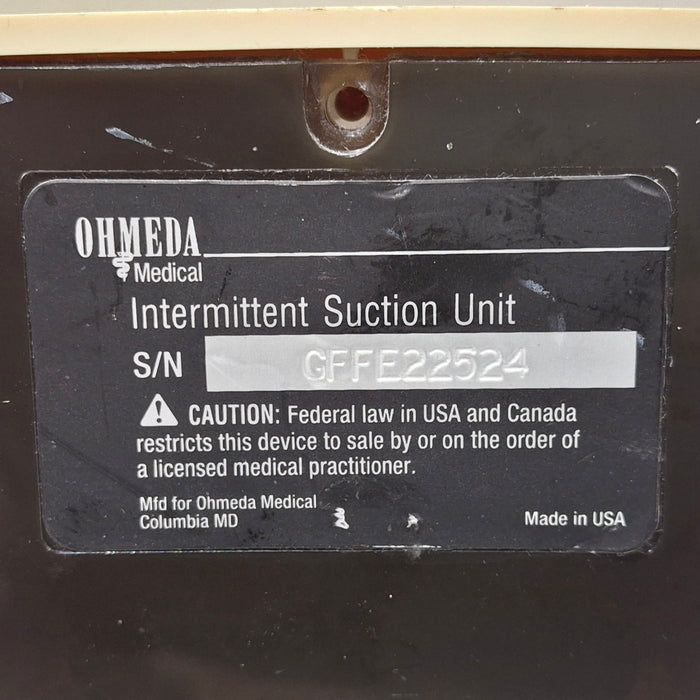 Ohmeda Medical Ohmeda Medical 200 Intermittent Suction Unit Respiratory reLink Medical
