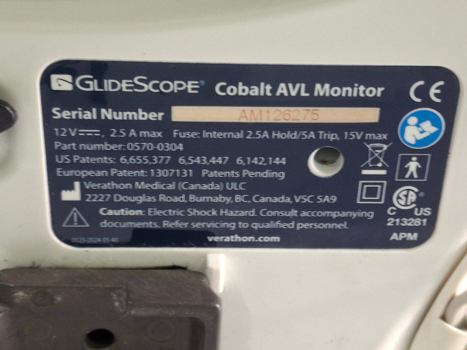 Verathon Medical, Inc Glidescope Cobalt AVL Video Laryngoscope