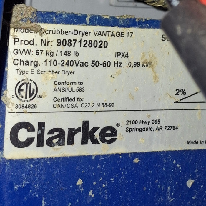 Clarke Vantage 17 Floor Scrubber