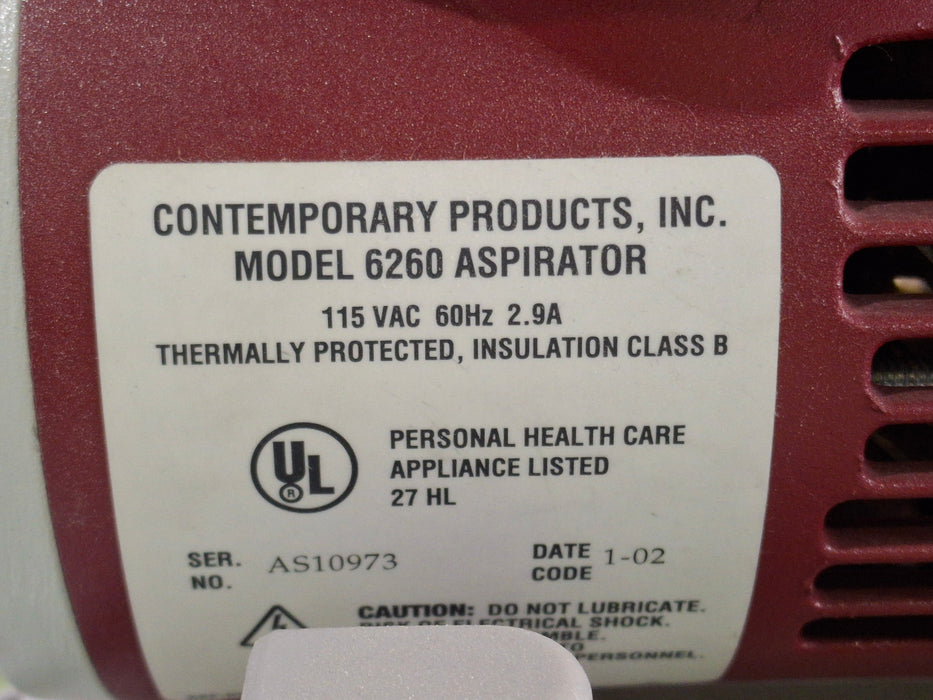 Contemporary Products, Inc. Model 6260 Aspirator