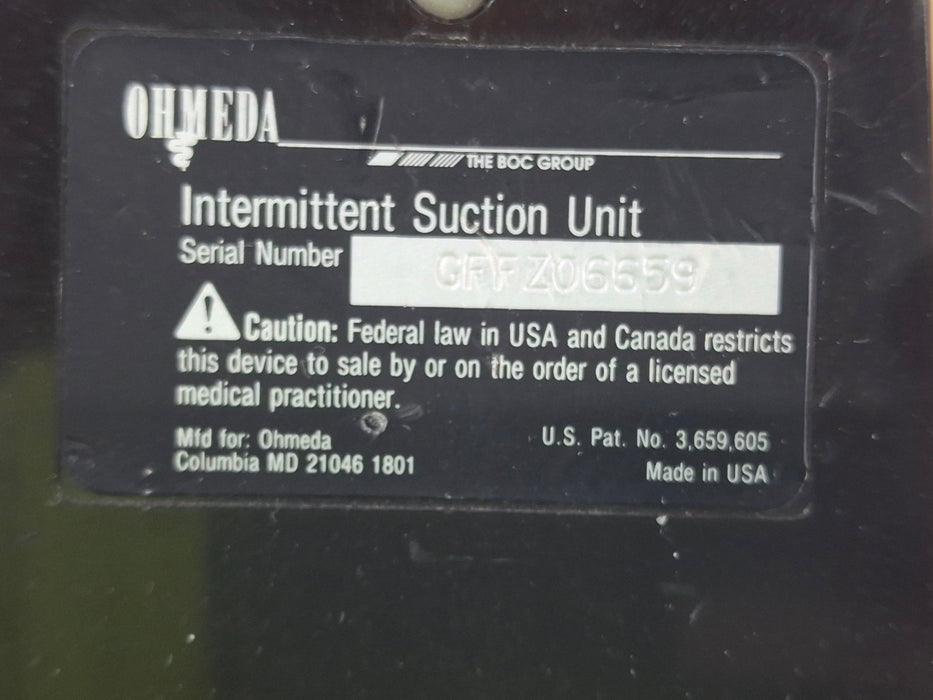 Ohmeda Medical Ohmeda Medical 200 Intermittent Suction Unit Respiratory reLink Medical
