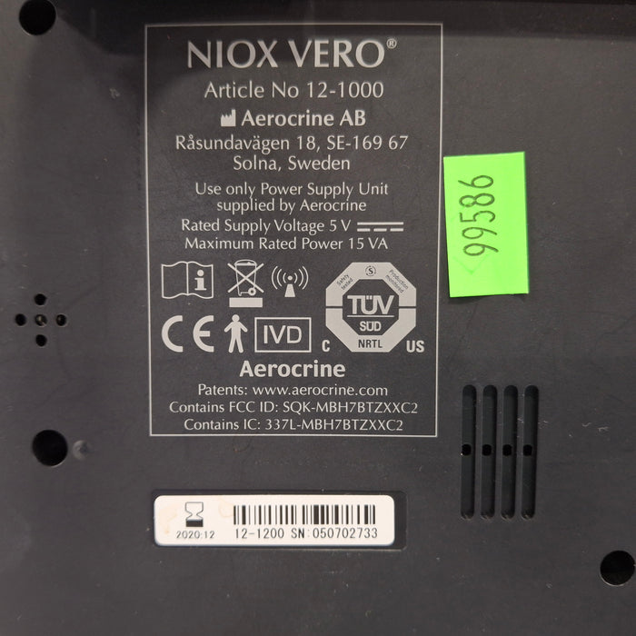 Aerocrine Niox Vero 12-1000 Airway Inflammation Monitor