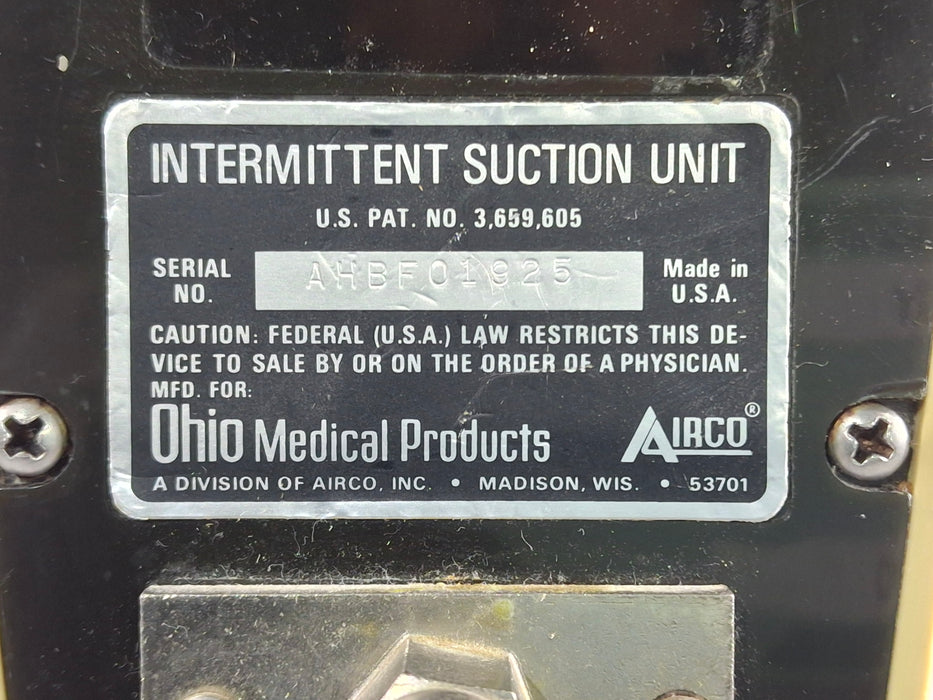 Ohmeda Medical Ohmeda Medical 200 Intermittent Suction Unit Respiratory reLink Medical