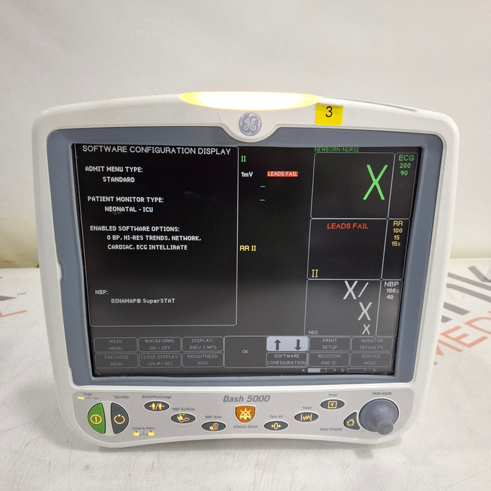 GE Healthcare Dash 5000 - Masimo SpO2 Patient Monitor