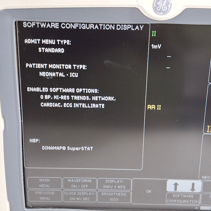 GE Healthcare Dash 5000 - Masimo SpO2 Patient Monitor