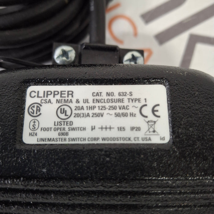 Linemaster Switch Corporation Clipper 632-S Foot Switch
