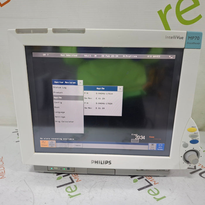 Philips IntelliVue MP70 - Anesthesia Patient Monitor