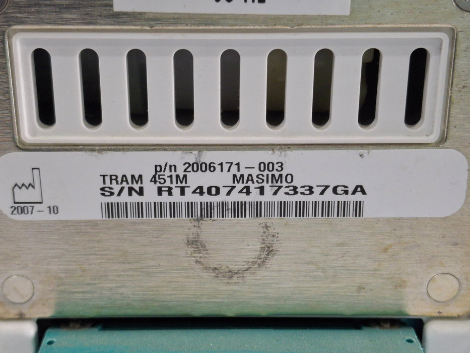 GE Healthcare TRAM 451M Multiparameter Module - Masimo SpO2