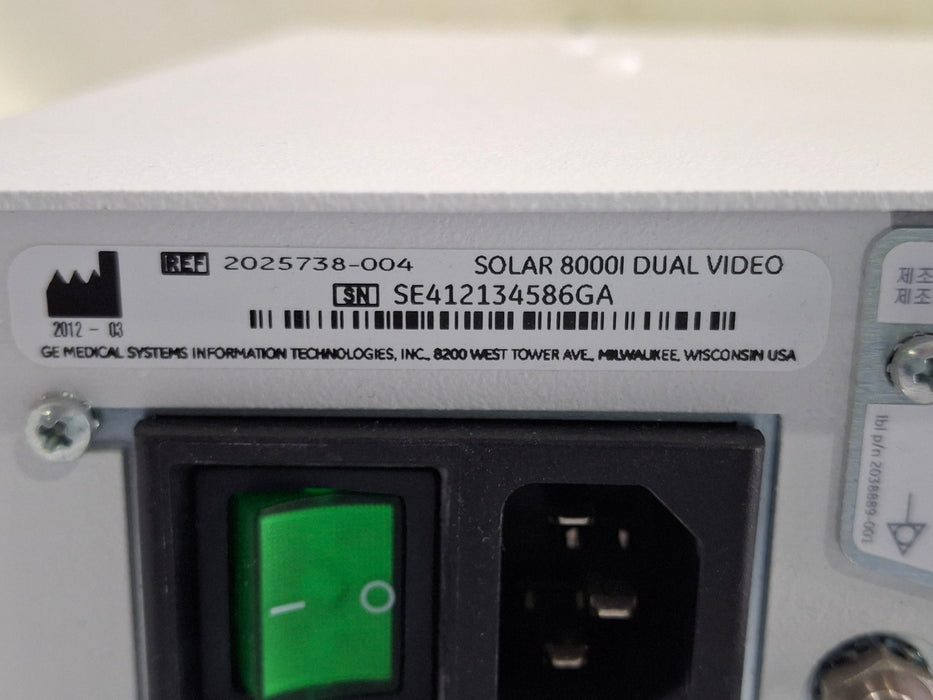 GE Healthcare Solar 8000i Patient Monitor