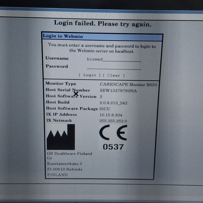 GE Healthcare GE Healthcare Carescape B650 Patient Monitor Patient Monitors reLink Medical