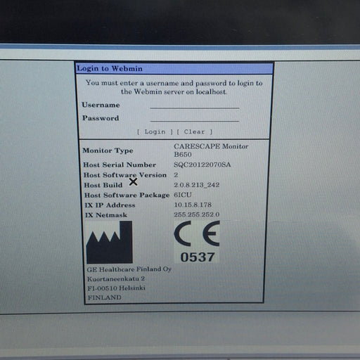 GE Healthcare GE Healthcare Carescape B650 Critical Care Patient Monitor Patient Monitors reLink Medical