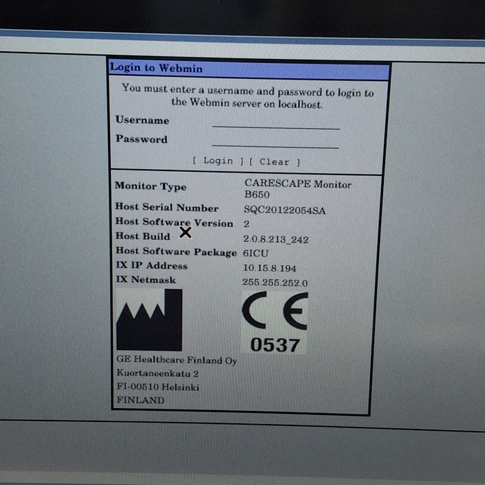 GE Healthcare GE Healthcare Carescape B650 Critical Care Patient Monitor Patient Monitors reLink Medical