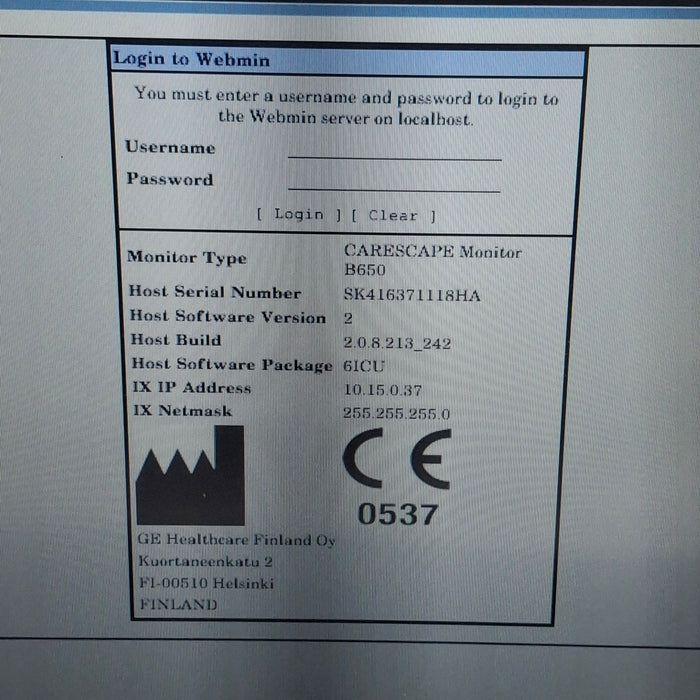 GE Healthcare GE Healthcare Carescape B650 Critical Care Patient Monitor Patient Monitors reLink Medical